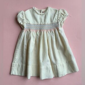 Ella Cream Dress with Pastel Details